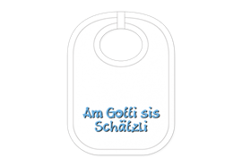 Gotti Schätzeli Babylatz - Textilfarbe weiss