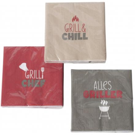 Grill Chill Servietten (3 sort.)