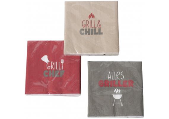 Grill Chill Servietten (3 sort.)