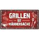 Grill Metallschild Männersache
