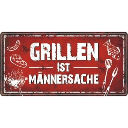 Grill Metallschild Männersache