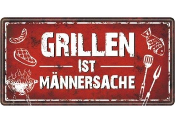 Grill Metallschild Männersache