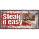 Grill Metallschild Steak it easy