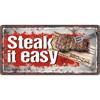 Grill Metallschild Steak it easy