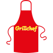 Grillchef Schrift Schürze - Textilfarbe rot | Bild 2