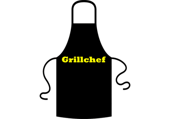 Grillchef Schrift Schürze - Textilfarbe rot | Bild 1