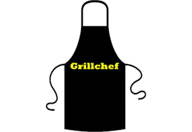 Grillchef Schrift Schürze - Textilfarbe rot