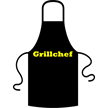 Grillchef Schrift Schürze - Textilfarbe schwarz | Bild 1
