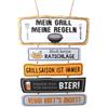 Grillregeln Holzschild