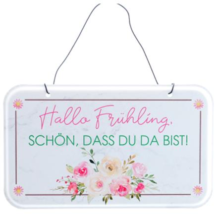 Hallo Frühling Metallschild