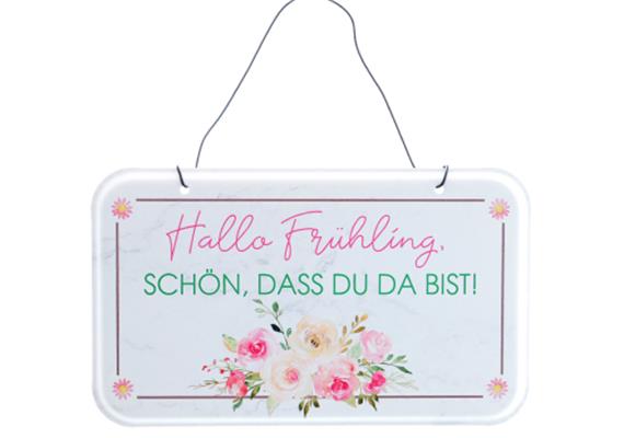 Hallo Frühling Metallschild