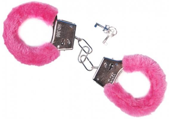 Handschellen Plüsch rosa | Bild 1