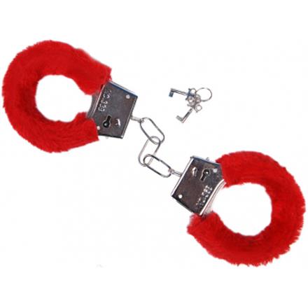 Handschellen Plüsch rot