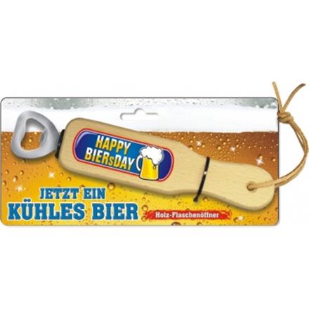 Happy Biersday Holzflaschenöffner