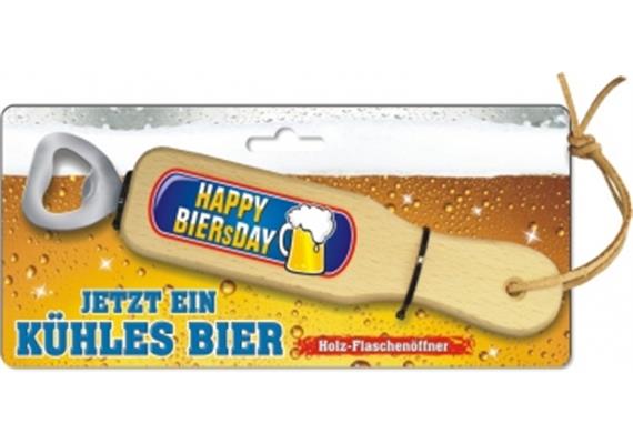 Happy Biersday Holzflaschenöffner