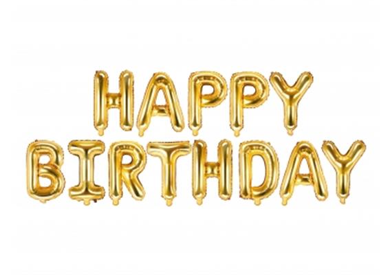 Happy Birthday Ballonset gold | Bild 1