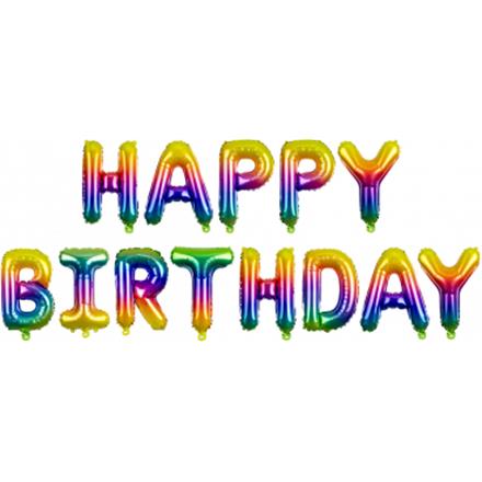 Happy Birthday Ballonset rainbow