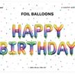 Happy Birthday Ballonset rainbow | Bild 2
