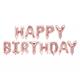 Happy Birthday Ballonset roségold