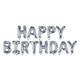 Happy Birthday Ballonset silber
