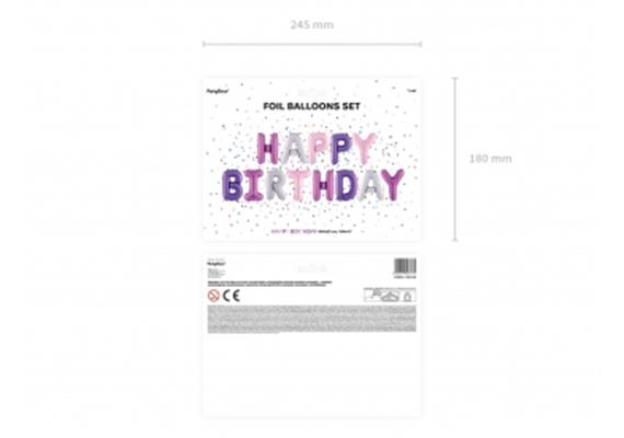 Happy Birthday Ballonset violett | Bild 2