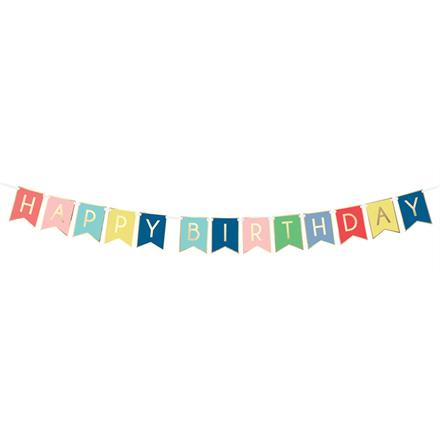 Happy Birthday Banner Girlande bunt