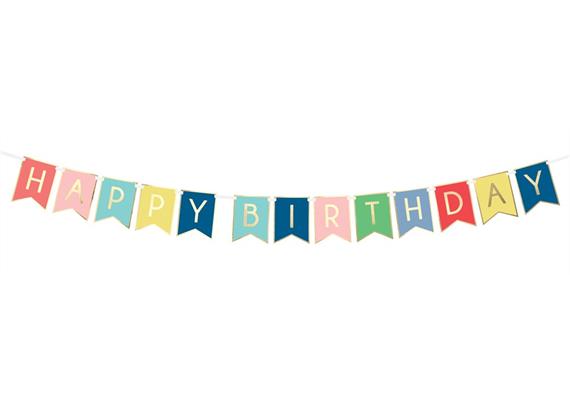 Happy Birthday Banner Girlande bunt | Bild 1