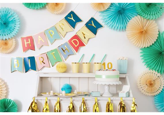 Happy Birthday Banner Girlande bunt | Bild 2