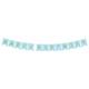 Happy Birthday Banner Girlande hellblau