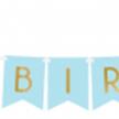 Happy Birthday Banner Girlande hellblau | Bild 1