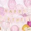 Happy Birthday Banner Girlande rosa | Bild 2