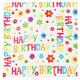 Happy Birthday Blumen Servietten