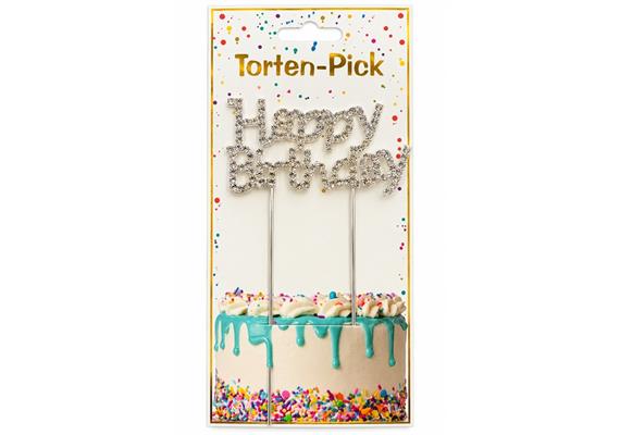 Happy Birthday Diamant Kuchenstecker