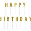 Happy Birthday Glitzer Kerzenset (gold) | Bild 2