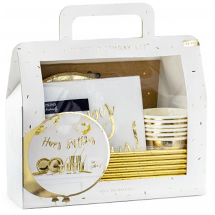 Happy Birthday gold Partyset