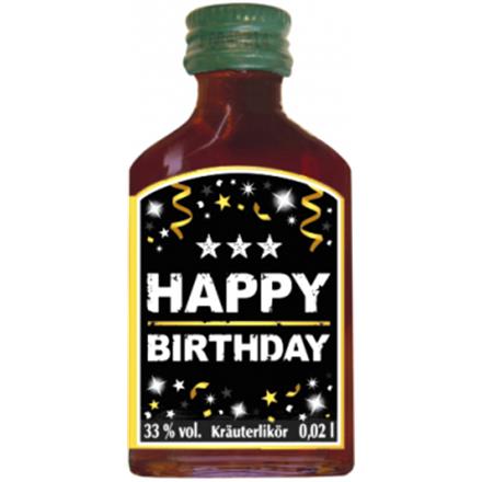 Happy Birthday gold Schnäpsli