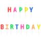 Happy Birthday Kerzenset (bunt)