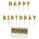 Happy Birthday Kerzenset (gold)
