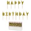 Happy Birthday Kerzenset (gold)