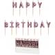 Happy Birthday Kerzenset (roségold)