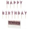 Happy Birthday Kerzenset (roségold)