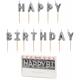 Happy Birthday Kerzenset (silber)