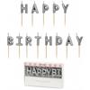 Happy Birthday Kerzenset (silber)