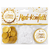 Happy Birthday Konfetti Set weiss-gold