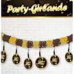 Happy Birthday Krepp Girlande gold-schwarz | Bild 2
