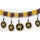 Happy Birthday Krepp Girlande gold-schwarz