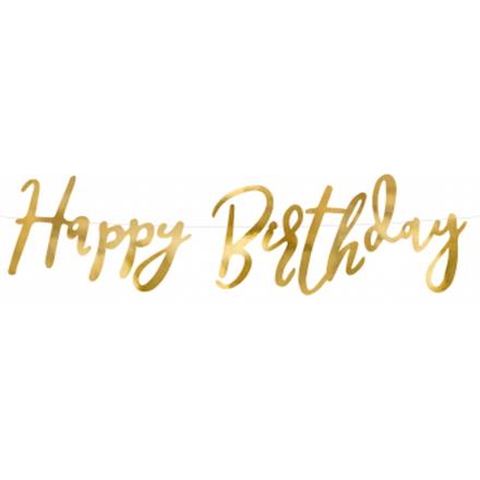 Happy Birthday Kurzgirlande gold