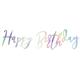 Happy Birthday Kurzgirlande irisierend