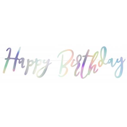 Happy Birthday Kurzgirlande irisierend