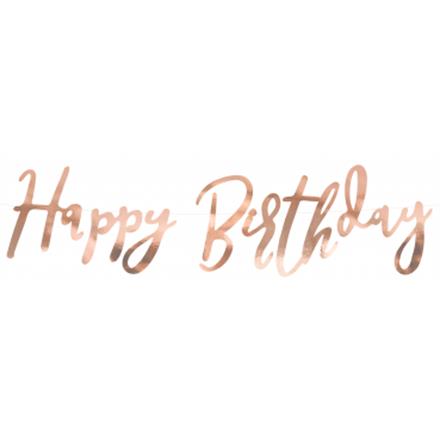 Happy Birthday Kurzgirlande roségold